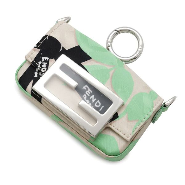 フェンディ バッグチャーム ナノバケットチャーム サテン 7AR996 FENDI