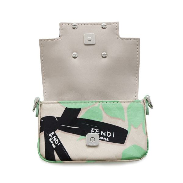 フェンディ バッグチャーム ナノバケットチャーム サテン 7AR996 FENDI