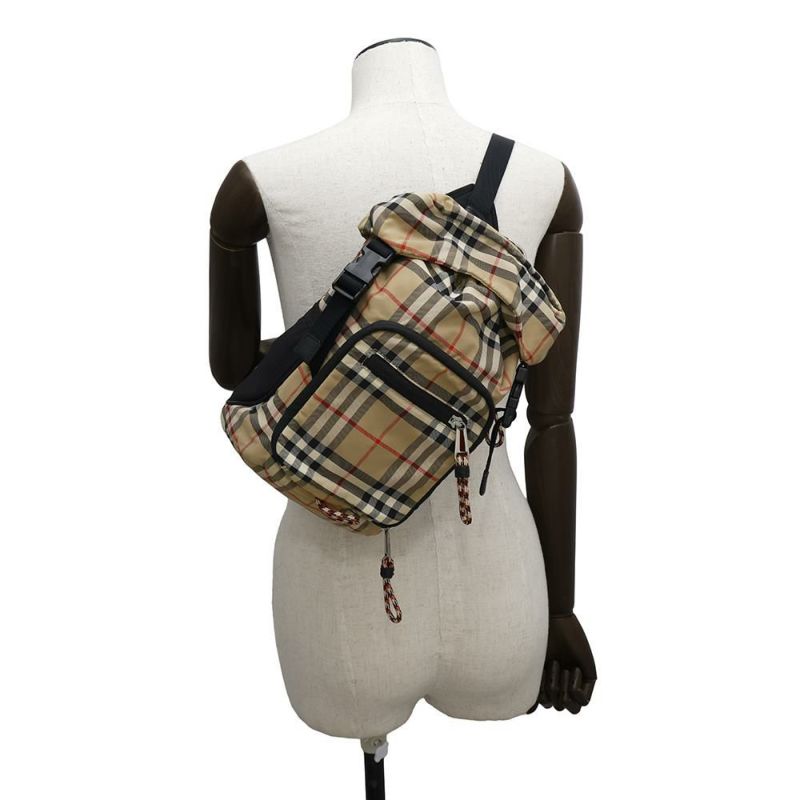 バーバリー ボディバッグ ノバチェック ナイロン 8013645 BURBERRY バッグ 黒