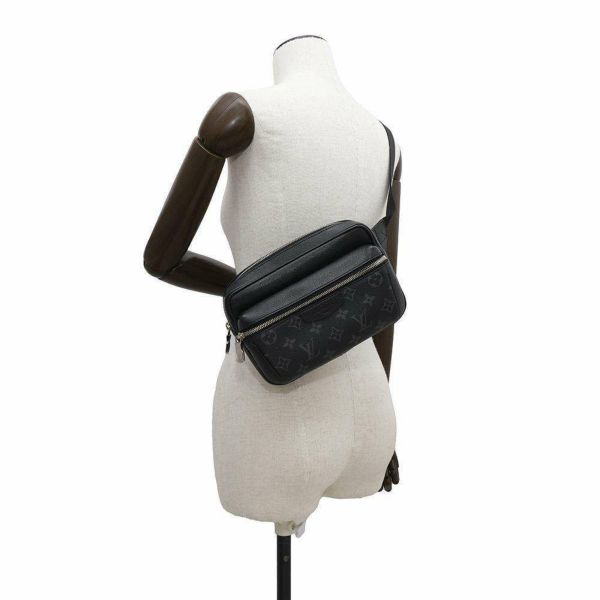 ルイヴィトン ボディバッグ モノグラム・エクリプス タイガ バムバッグ・アウトドア M30245 ブラック 黒 タイガラマ