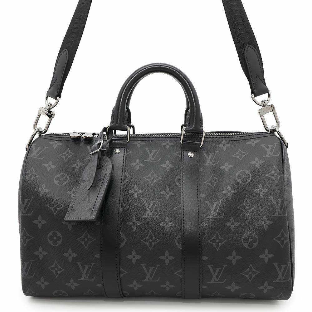 ルイヴィトン ハンドバッグ モノグラム・エクリプス リバース キーポル・バンドリエール35 M46655 2way ブラック 黒