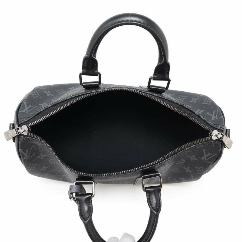 ルイヴィトン ハンドバッグ モノグラム・エクリプス リバース キーポル・バンドリエール35 M46655 2way ブラック 黒