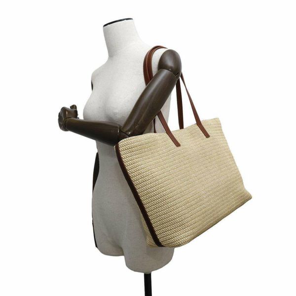 サンローランパリ トートバッグ ショッピングトート ラフィア レザー 490793 SAINT LAURENT PARIS かごバッグ タッセル