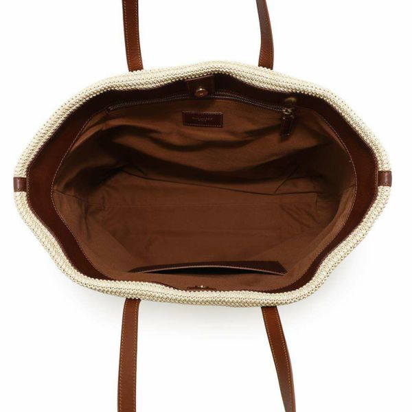 サンローランパリ トートバッグ ショッピングトート ラフィア レザー 490793 SAINT LAURENT PARIS かごバッグ タッセル