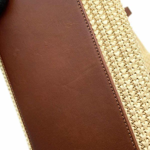 サンローランパリ トートバッグ ショッピングトート ラフィア レザー 490793 SAINT LAURENT PARIS かごバッグ タッセル