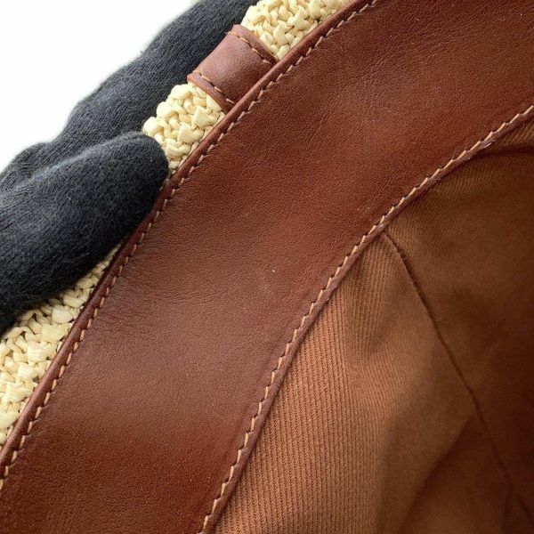 サンローランパリ トートバッグ ショッピングトート ラフィア レザー 490793 SAINT LAURENT PARIS かごバッグ タッセル