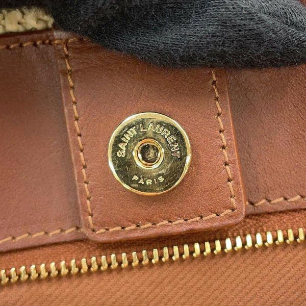 サンローランパリ トートバッグ ショッピングトート ラフィア レザー 490793 SAINT LAURENT PARIS かごバッグ タッセル