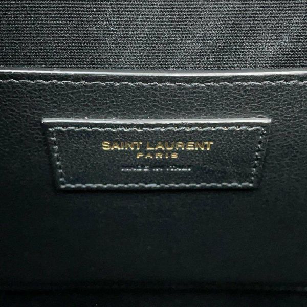 サンローランパリ ショルダーバッグ マンハッタン ミディアム クロコ型押しレザー 579271 SAINT LAURENT PARIS 黒