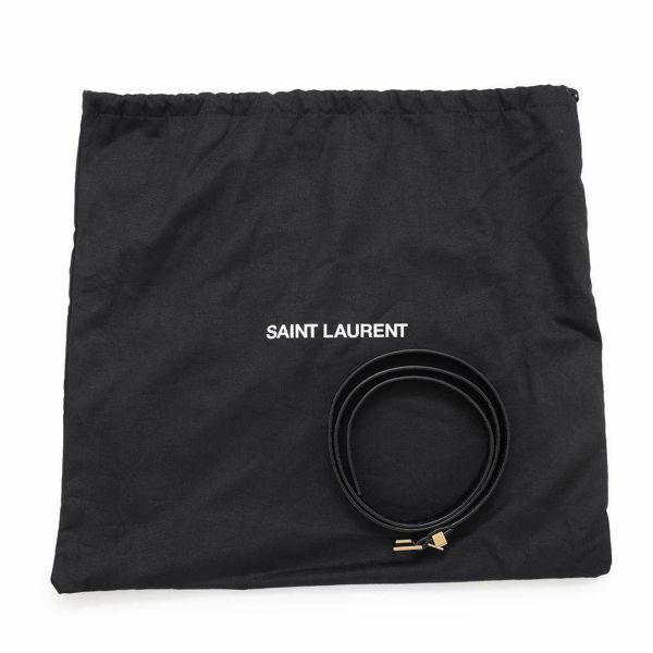 サンローランパリ ショルダーバッグ マンハッタン ミディアム クロコ型押しレザー 579271 SAINT LAURENT PARIS 黒