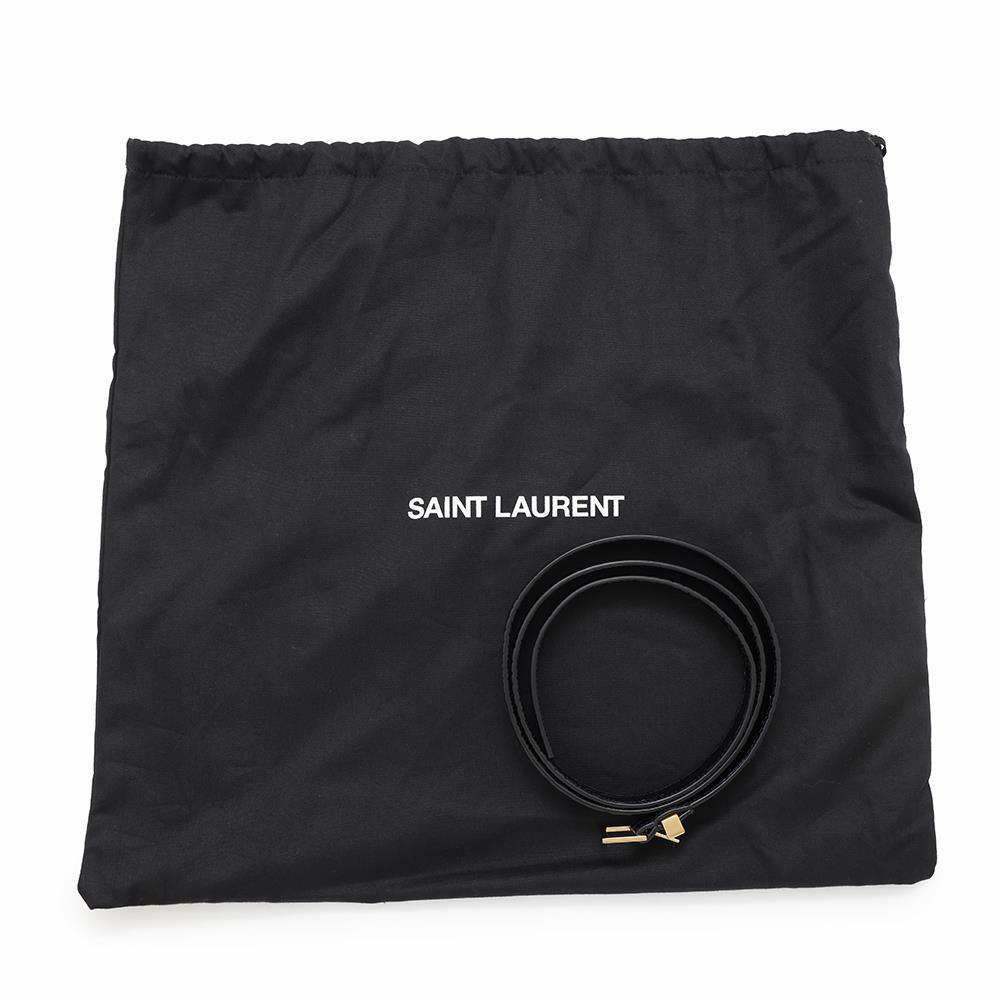 サンローランパリ ショルダーバッグ マンハッタン ミディアム クロコ型押しレザー 579271 SAINT LAURENT PARIS 黒