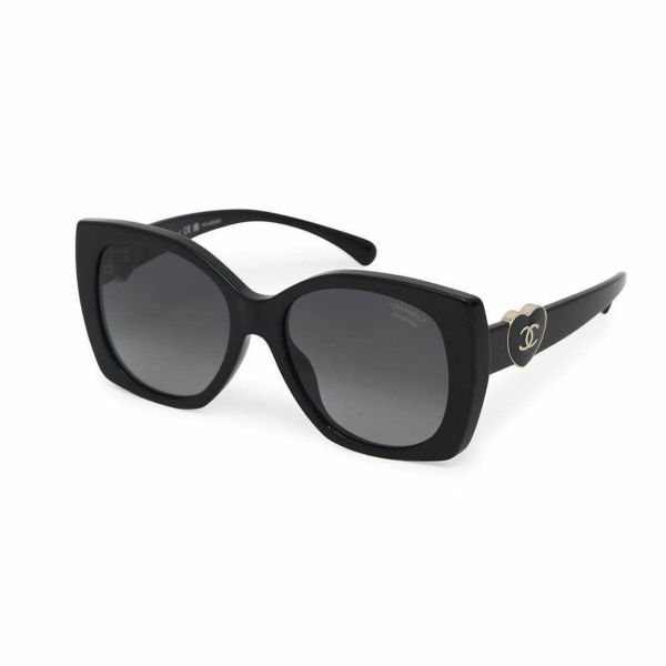 シャネル サングラス ココマーク ハートモチーフ スクエア シェイプ アイウェア A71589 CHANEL 黒