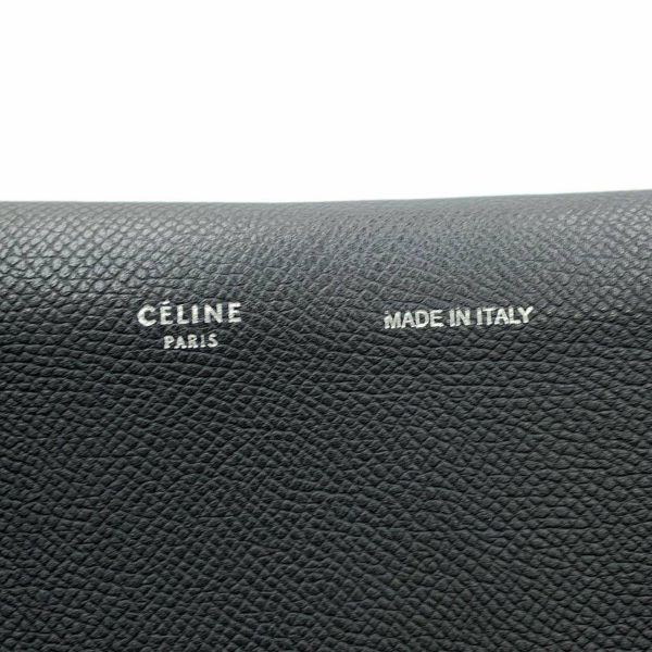 セリーヌ ショルダーウォレット クラッチオン レザー CELINE 長財布 黒