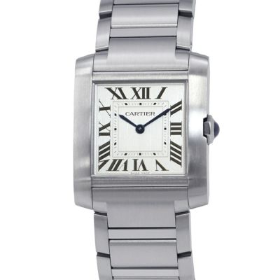 カルティエ タンク フランセーズ MM WASTA0074 Cartier 腕時計 シルバー文字盤 安心保証