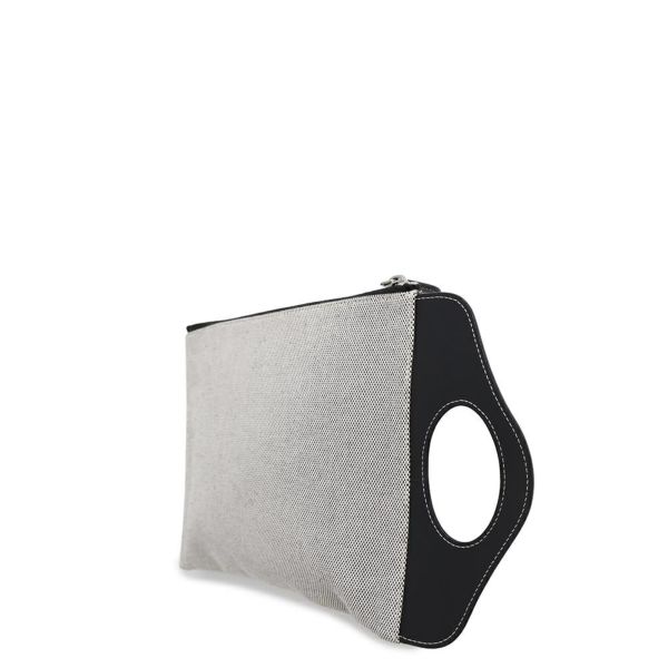 バーバリー クラッチバッグ ホースフェリー ロゴ キャンバス BURBERRY バッグ 黒