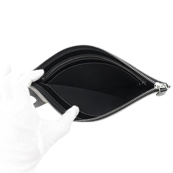 バーバリー クラッチバッグ ホースフェリー ロゴ キャンバス BURBERRY バッグ 黒