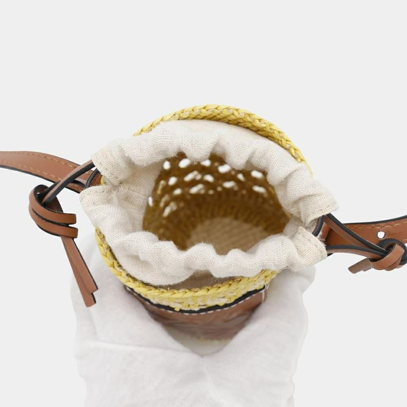 ロエベ ショルダーバッグ シリンダーポケット ラフィア C630P71X01 LOEWE バッグ ポシェット