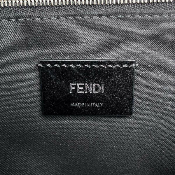 フェンディ ボディバッグ ロゴ ズッカ柄 レザー 7VA562 FENDI バッグ ベルトバッグ ウエストポーチ 黒