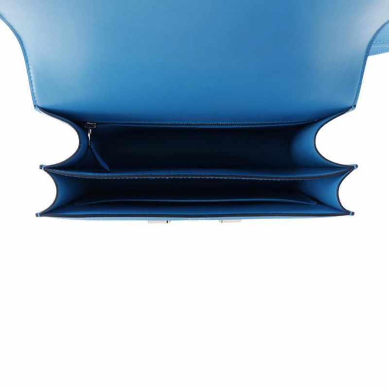 エルメス ショルダーバッグ コンスタンス24  ブルーフリーダ/シルバー金具 エプソン /アリゲーター/リザード Z刻印