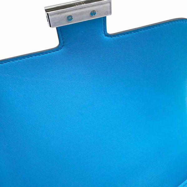 エルメス ショルダーバッグ コンスタンス24  ブルーフリーダ/シルバー金具 エプソン /アリゲーター/リザード Z刻印