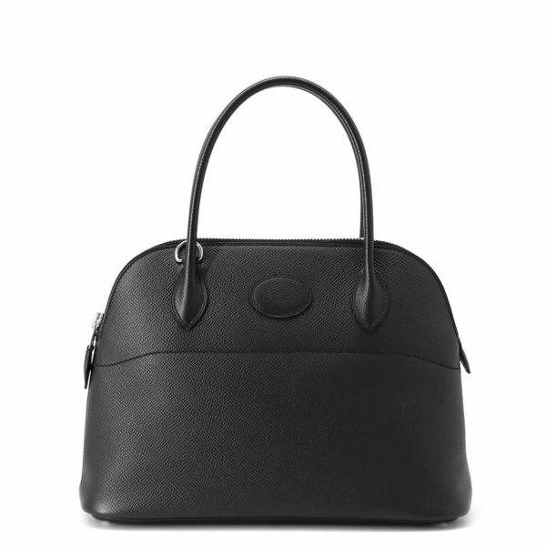 エルメス ハンドバッグ ボリード27 ブラック/シルバー金具 エプソン □Q刻印 HERMES Bolide 2wayショルダーバッグ 黒