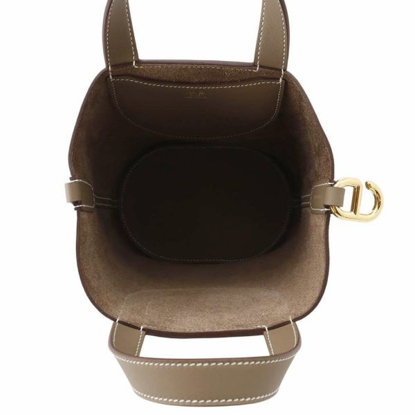 エルメス トートバッグ インザループ 18 エトゥープ/ゴールド金具 トリヨンクレマンス/スイフト W刻印