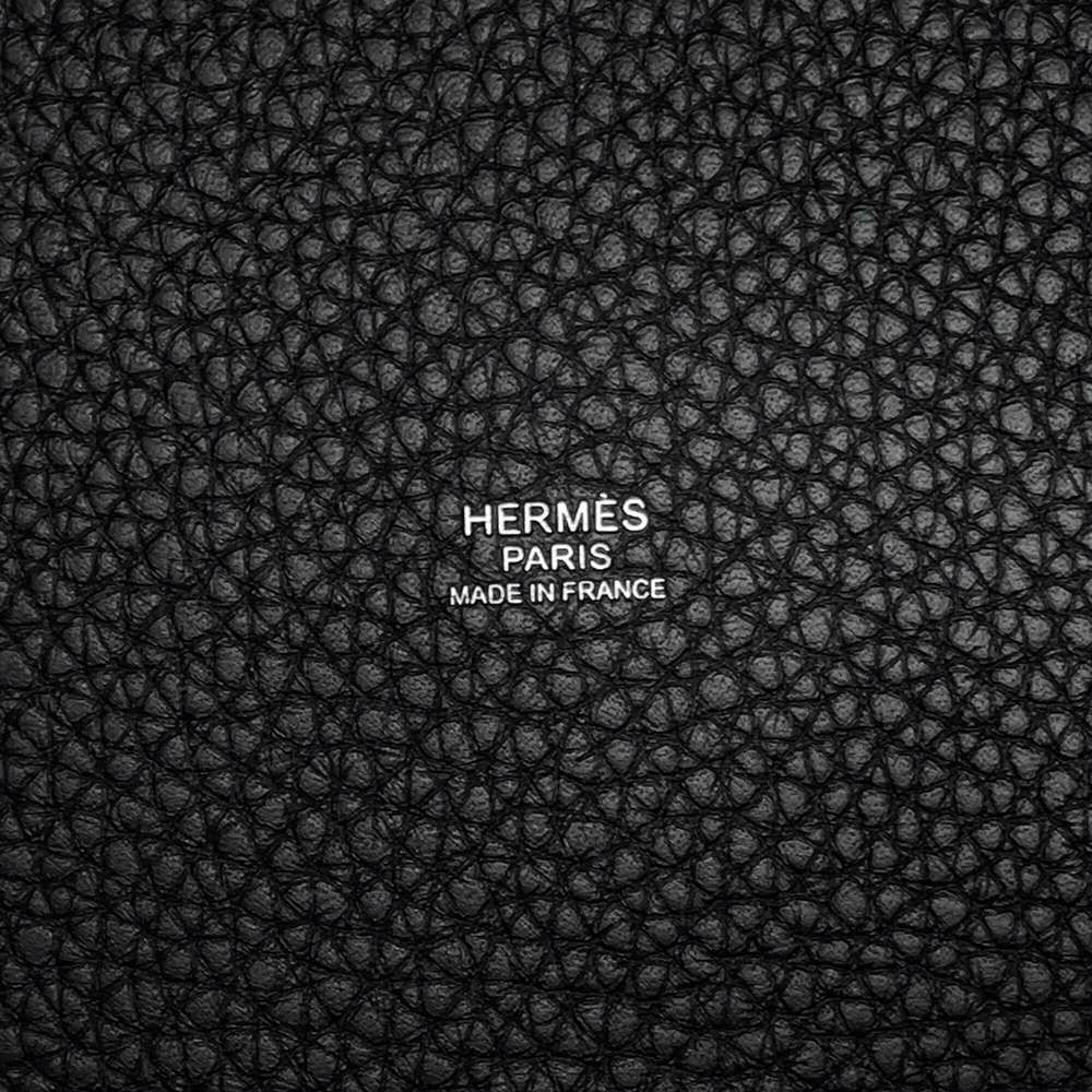 エルメス ハンドバッグ ピコタンロックMM ブラック/シルバー金具 トリヨンクレマンス K刻印 HERMES トートバッグ 黒