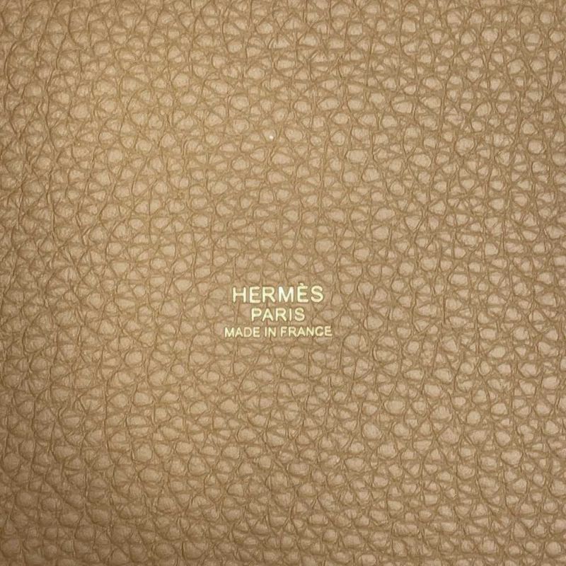 エルメス ハンドバッグ ピコタンロックPM ビスキュイ/ゴールド金具 トリヨンクレマンス K刻印 HERMES トートバッグ