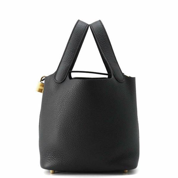 エルメス ハンドバッグ ピコタンロックPM ブラック/ゴールド金具 トリヨンクレマンス K刻印 HERMES トートバッグ 黒