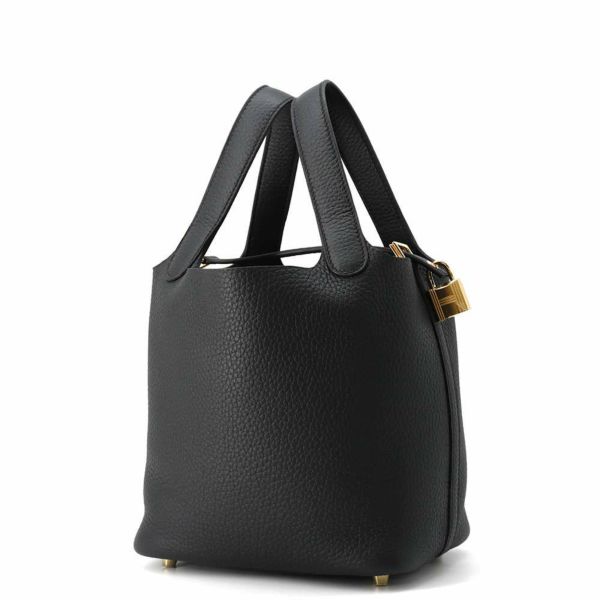 エルメス ハンドバッグ ピコタンロックPM ブラック/ゴールド金具 トリヨンクレマンス K刻印 HERMES トートバッグ 黒