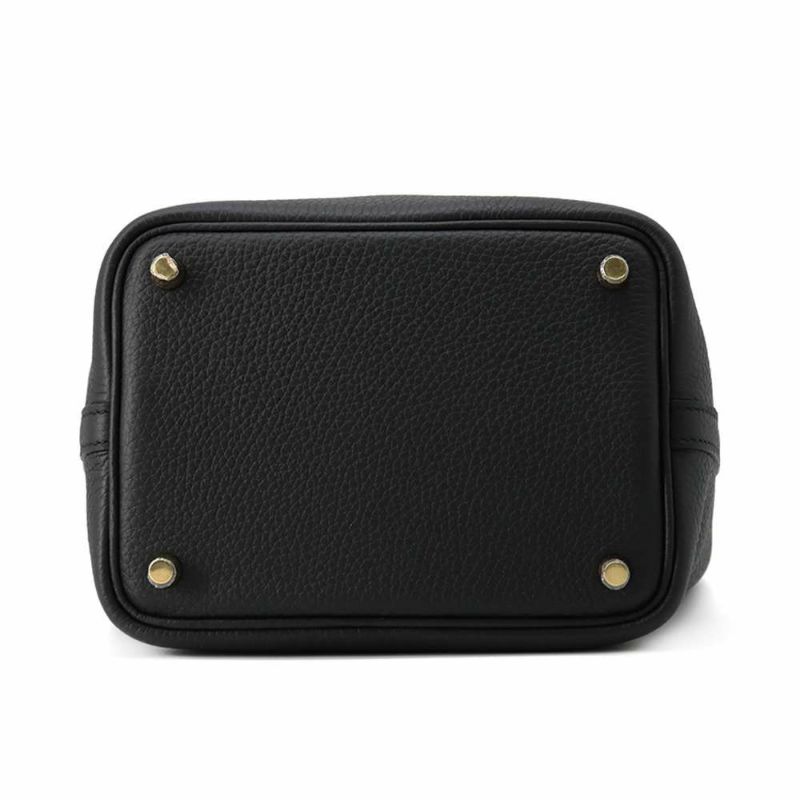 エルメス ハンドバッグ ピコタンロックPM ブラック/ゴールド金具 トリヨンクレマンス K刻印 HERMES トートバッグ 黒