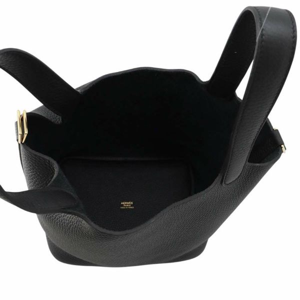 エルメス ハンドバッグ ピコタンロックPM ブラック/ゴールド金具 トリヨンクレマンス K刻印 HERMES トートバッグ 黒