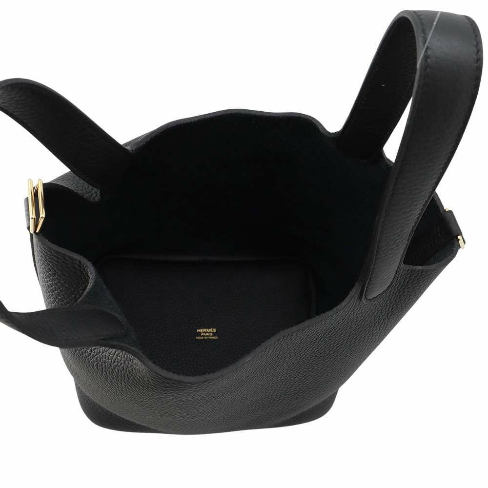 エルメス ハンドバッグ ピコタンロックPM ブラック/ゴールド金具 トリヨンクレマンス K刻印 HERMES トートバッグ 黒