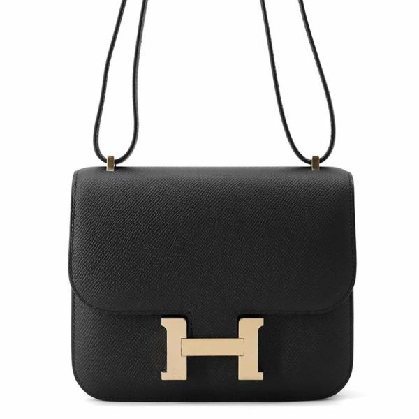 エルメス ミニ コンスタンス3 ミロワール ブラック/ピンクゴールド金具 エプソン W刻印 黒