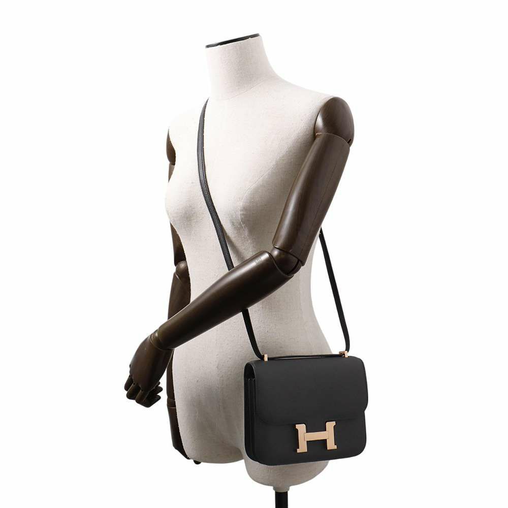 エルメス ミニ コンスタンス3 ミロワール ブラック/ピンクゴールド金具 エプソン W刻印 黒