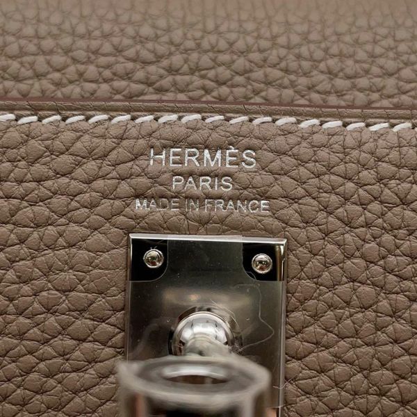 エルメス ハンドバッグ ケリー25 内縫い エトゥープ/シルバー金具 トゴ W刻印 2wayショルダー