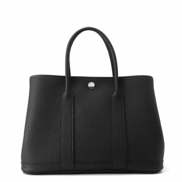 エルメス トートバッグ ガーデンパーティTPM ブラック/シルバー金具 ネゴンダ W刻印 黒