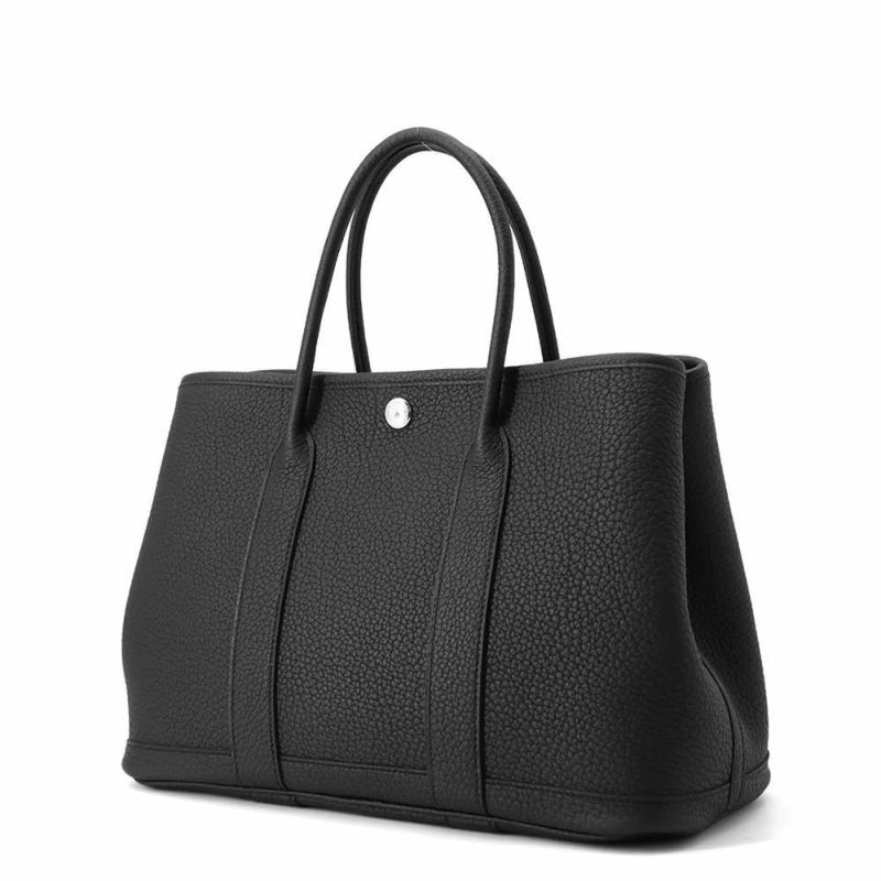エルメス トートバッグ ガーデンパーティTPM ブラック/シルバー金具 ネゴンダ W刻印 黒