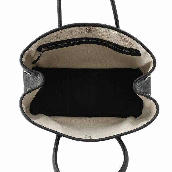 エルメス トートバッグ ガーデンパーティTPM ブラック/シルバー金具 ネゴンダ W刻印 黒