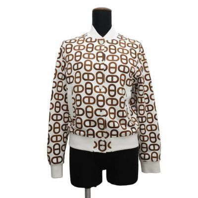 美品　Hermes エルメス　カーディガン　34 シェーヌダンクル HERMES エルメス ジップアップ カーディガン レディース 34