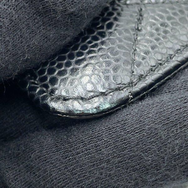 シャネル チェーンショルダーバッグ マトラッセ25 ココマーク キャビアスキン ダブルチェーン A01112 CHANEL 黒