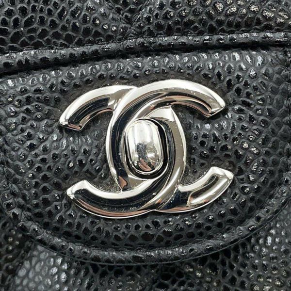 シャネル チェーンショルダーバッグ マトラッセ25 ココマーク キャビアスキン ダブルチェーン A01112 CHANEL 黒