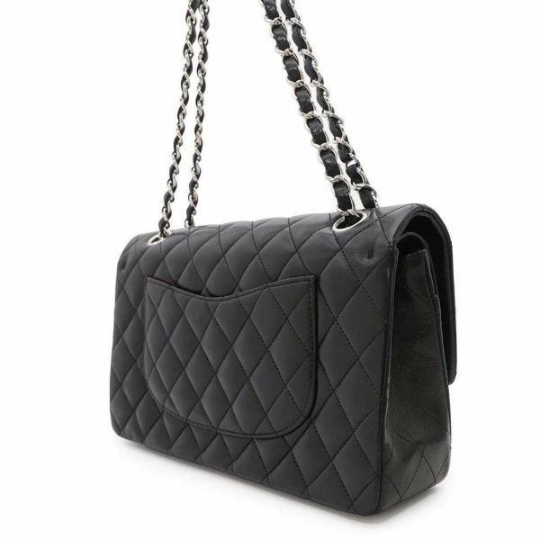 シャネル チェーンショルダーバッグ マトラッセ25 ココマーク ダブルチェーン ラムスキン A01112 CHANEL 黒
