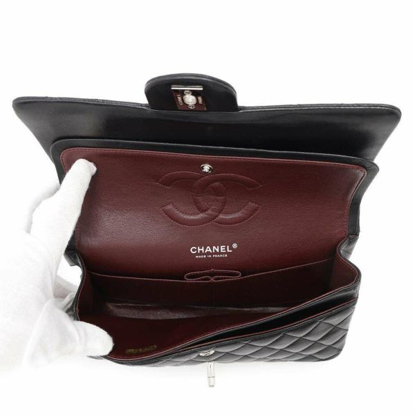シャネル チェーンショルダーバッグ マトラッセ25 ココマーク ダブルチェーン ラムスキン A01112 CHANEL 黒