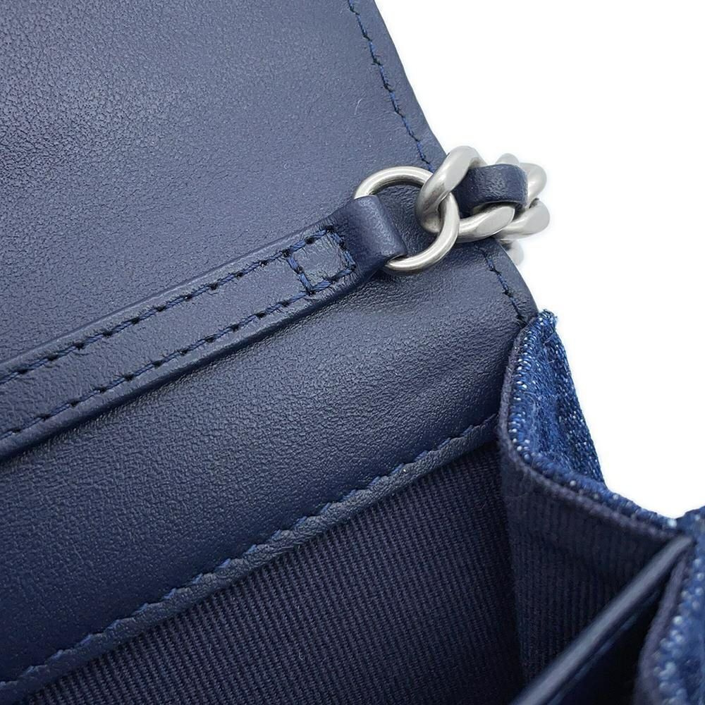 シャネル チェーンウォレット 19 コインパース デニム AP1787 CHANEL 財布