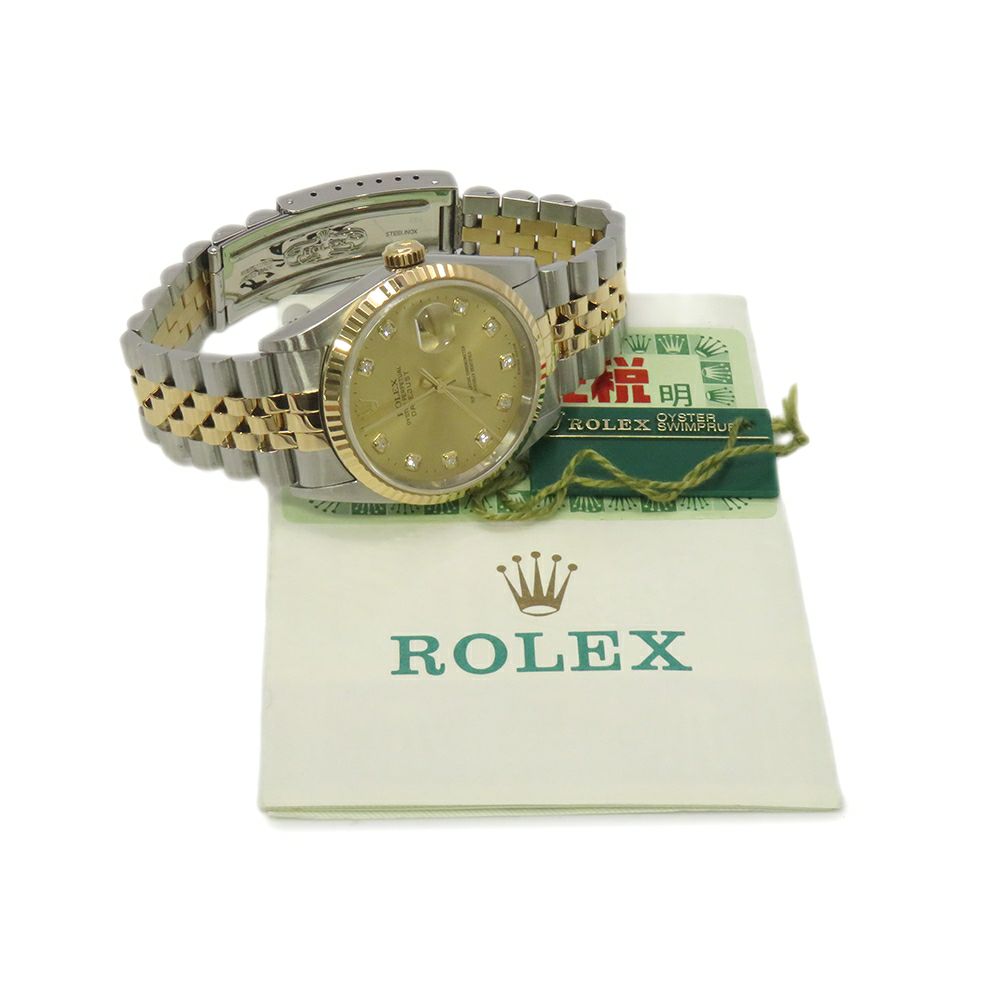 ロレックス デイトジャスト K番 16233 ROLEX 腕時計 シャンパンゴールド文字盤