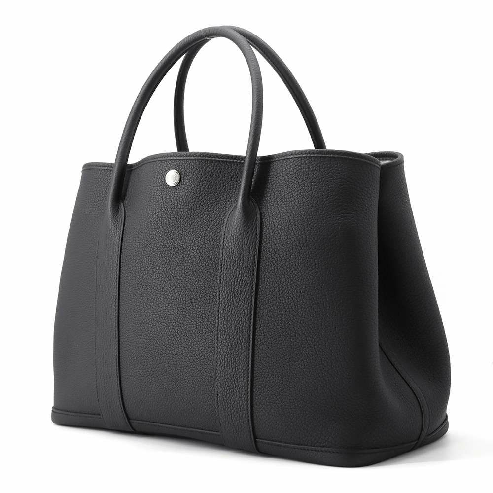 エルメス トートバッグ ガーデンパーティPM ブラック/シルバー金具 ネゴンダ Y刻印 黒