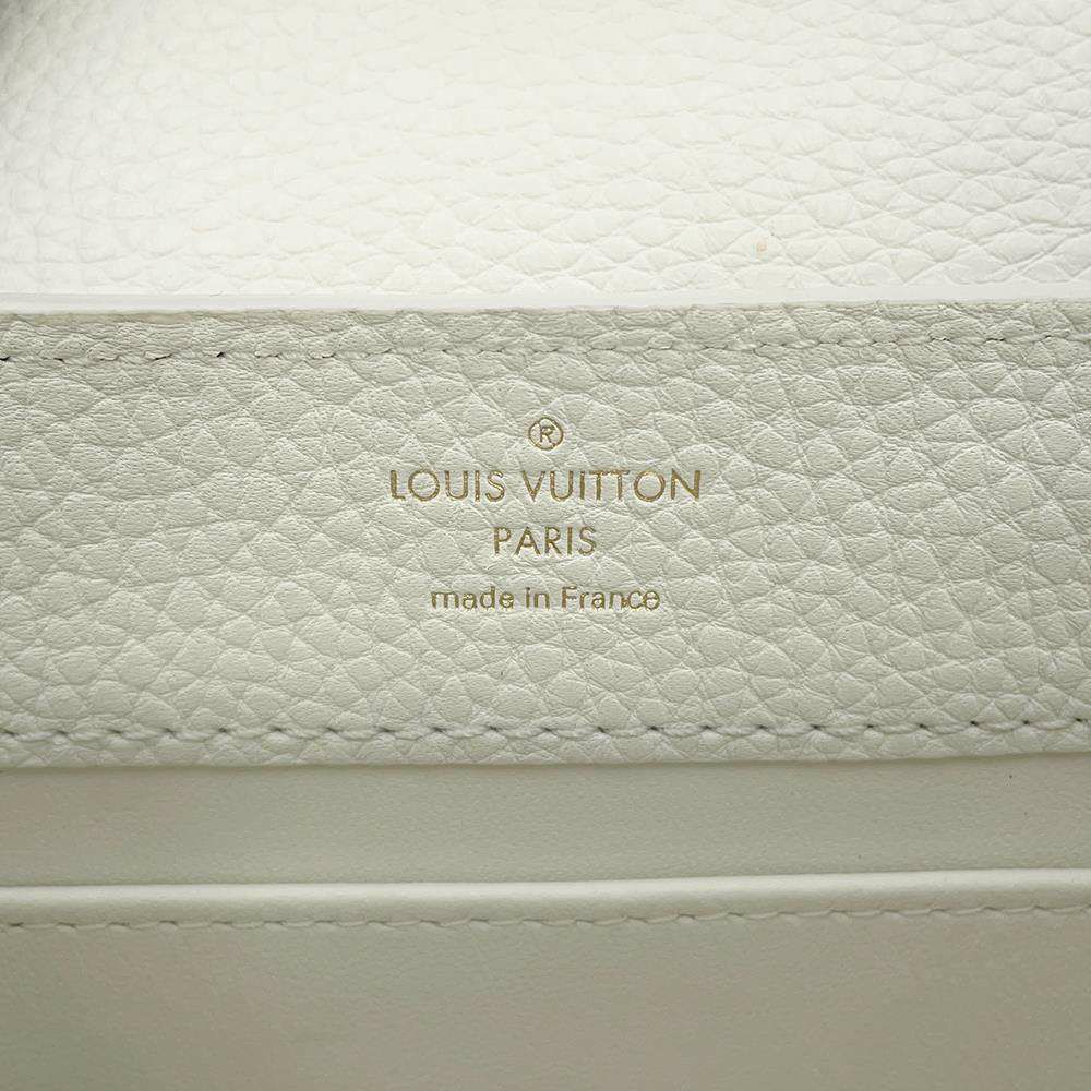 ルイヴィトン ハンドバッグ トリヨンレザー パイソン カプシーヌMINI N98477 LOUIS VUITTON 2wayショルダー 白 ホワイト