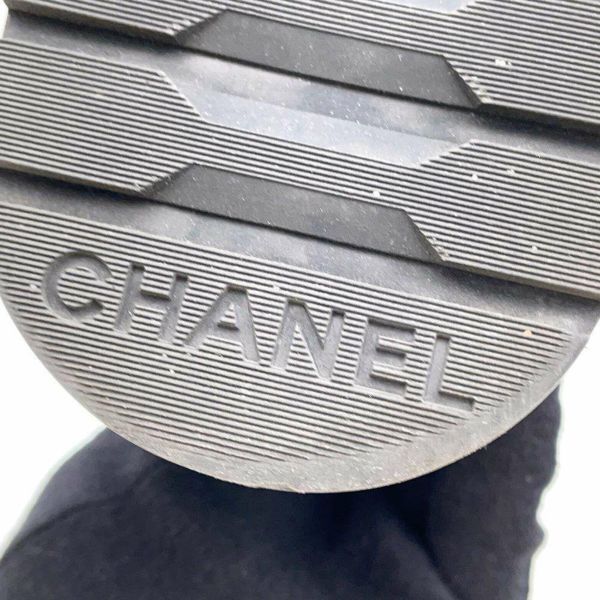 シャネル ショートブーツ マトラッセ ココマーク ベルベット デニム レディースサイズ36C G36424 CHANEL 靴 黒