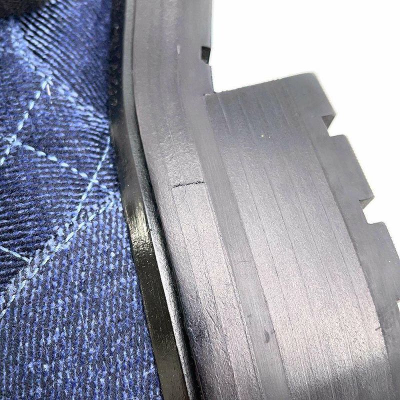 シャネル ショートブーツ マトラッセ ココマーク ベルベット デニム レディースサイズ36C G36424 CHANEL 靴 黒