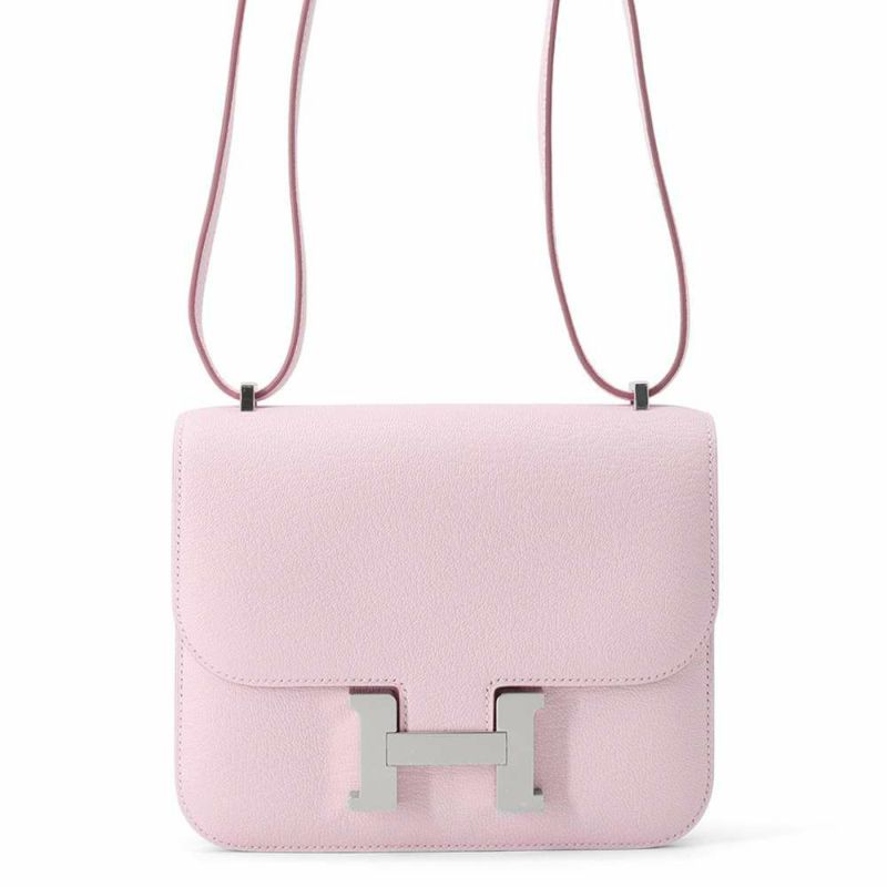 エルメス ミニ コンスタンス3 ミロワール モーヴペール/シルバー金具 シェブルミゾル W刻印